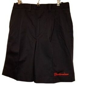 Vintage Riverside Size 29 Budweiser Blue Pleated Uniform Shorts *New-2nds*